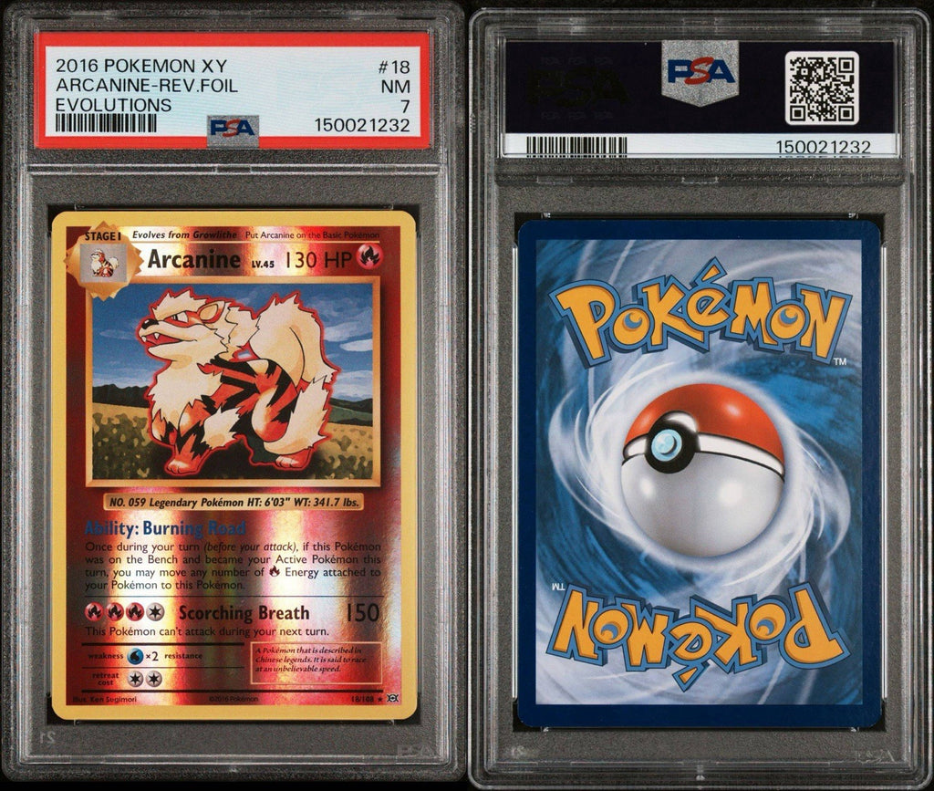 PSA 7 - Arcanine 18/108 Evolutions Reverse Holo