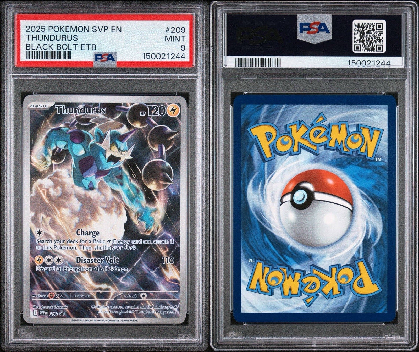 PSA 9 - Thundurus 209 Sv: Scarlet & Violet Promo Cards Holo